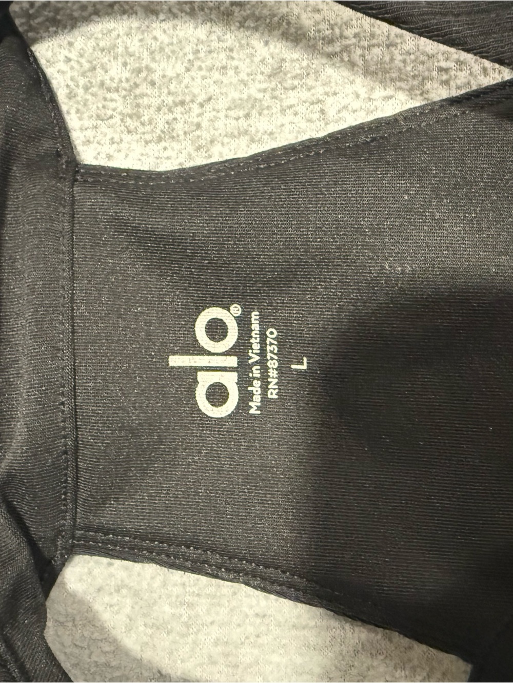 ALO Yoga Black Ribbed High-Neck Racerback Tank - Picture 2 of 5